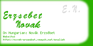 erzsebet novak business card