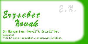erzsebet novak business card